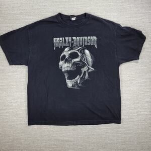 Harley Davidson Myrtle Beach 3D Skull T-shirt Mens XXL Black Bravado Tag 2016